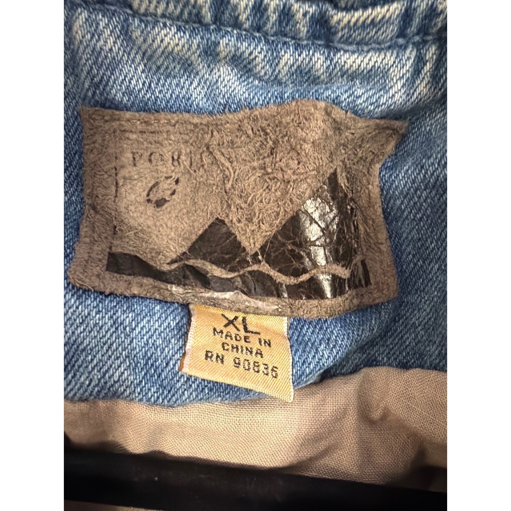 VTG 1998 Port Authority La Choy Year of the Tiger Denim Jacket Size XL Snap READ - Picture 7 of 8